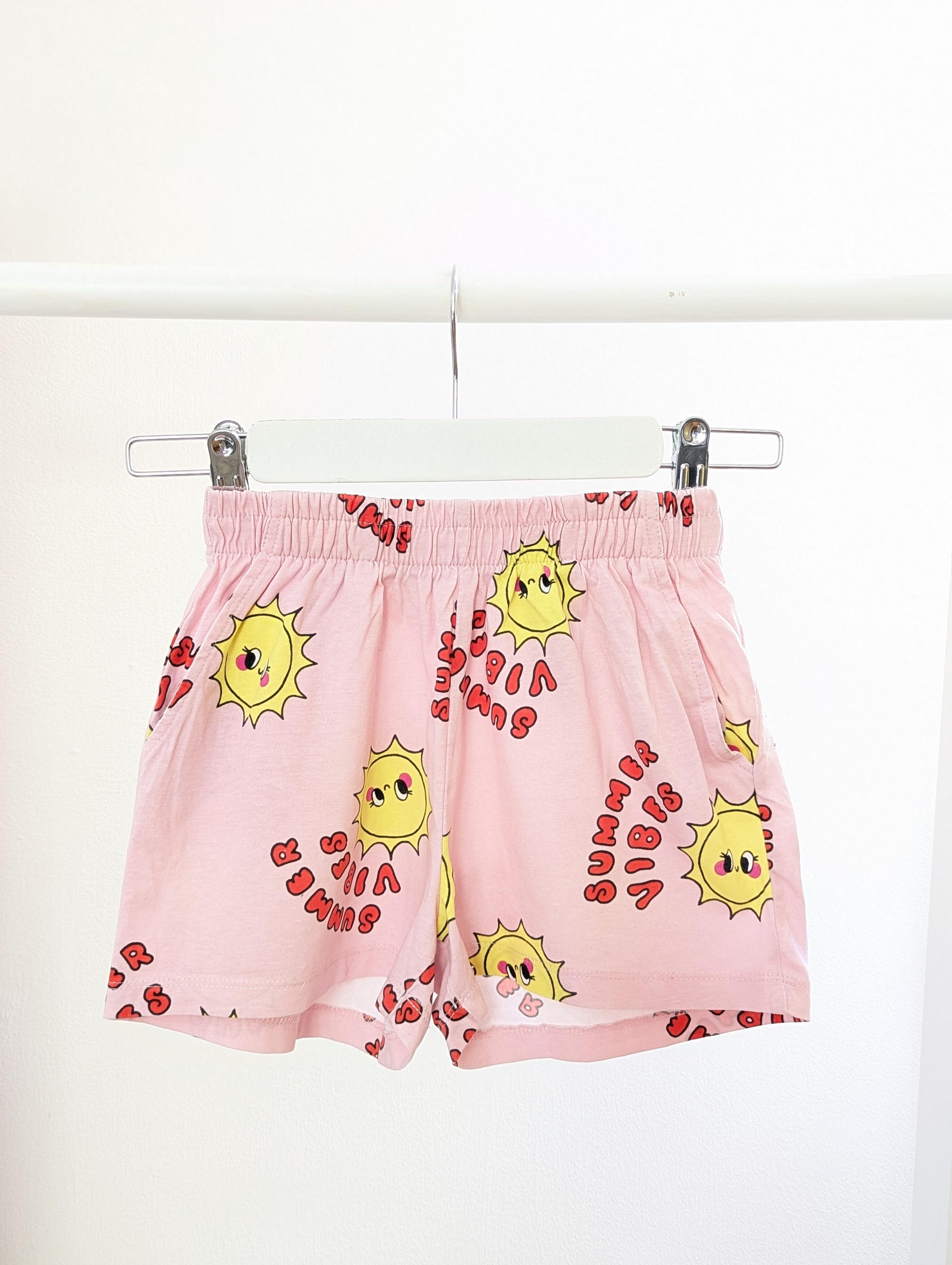 H M 6 7 Years Pink Graphic Shorts