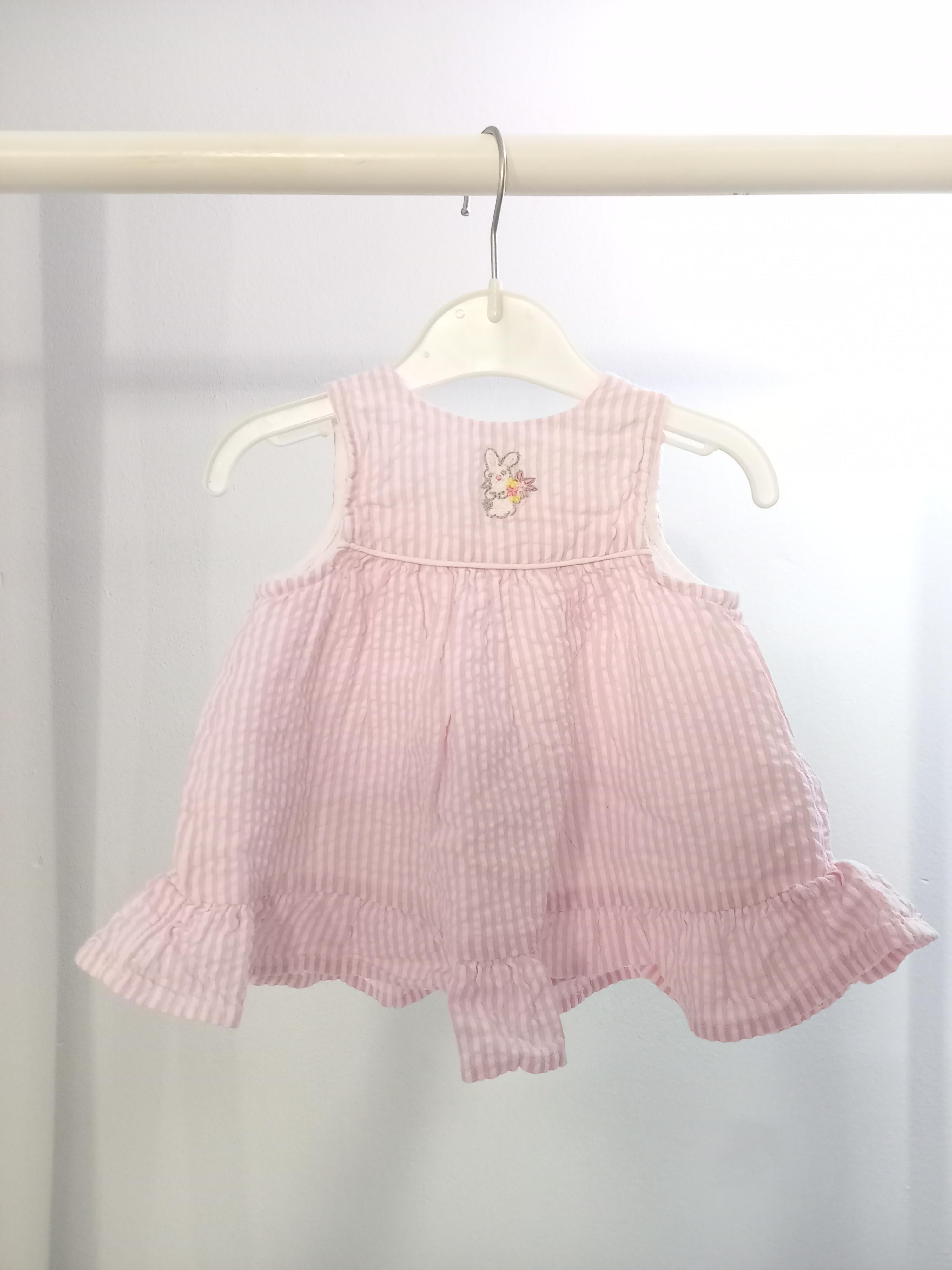 Nutmeg 0-1 Months Pink Stripe Dress
