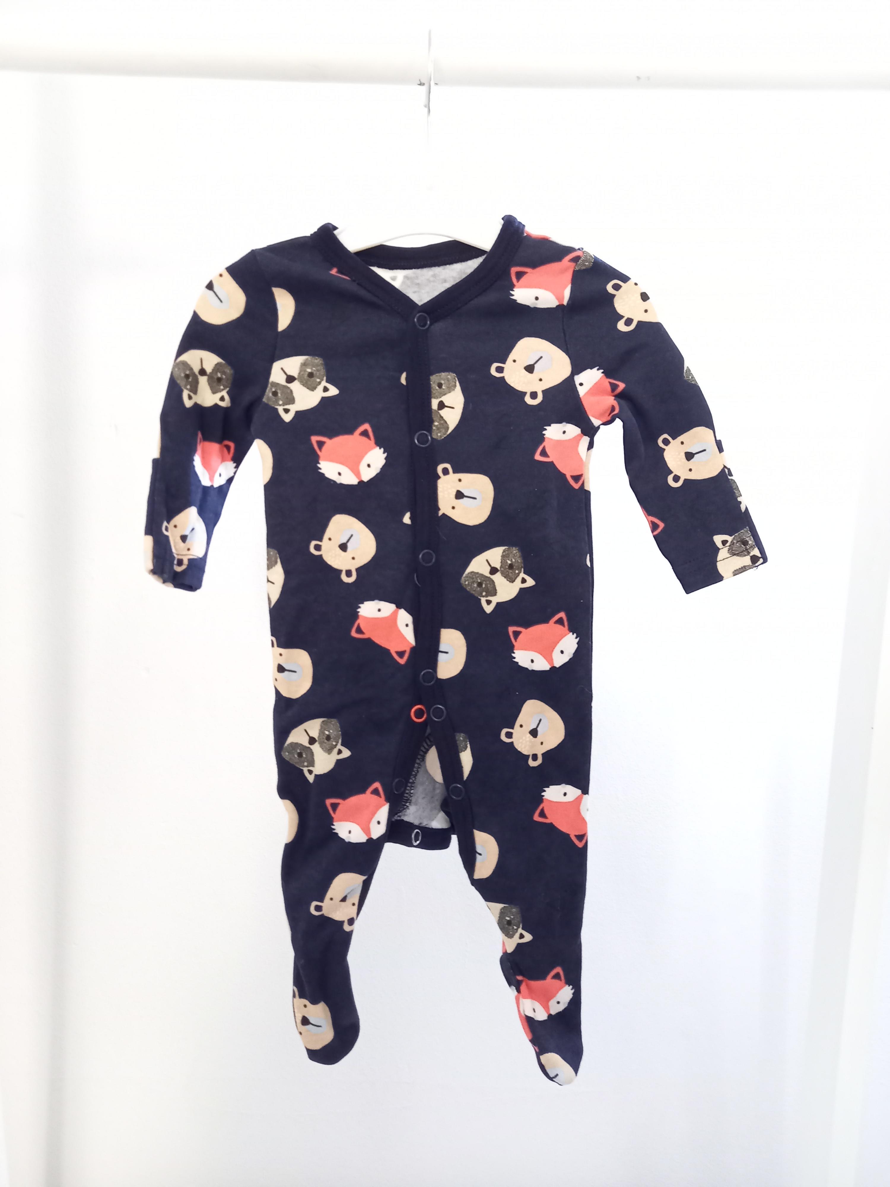 Pep Co Newborn Blue Animal Sleepsuit