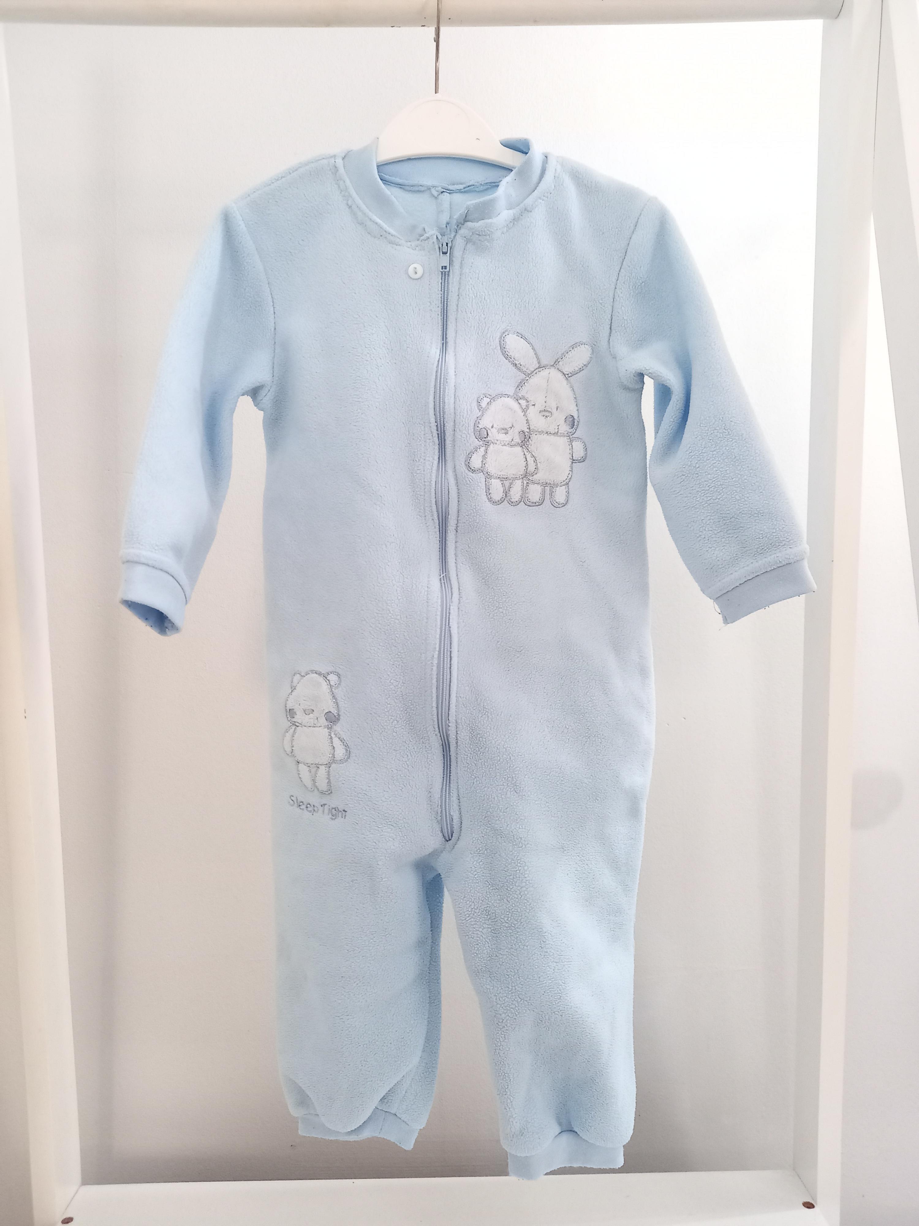Matalan 12 18 Months Light Blue Sleepsuit