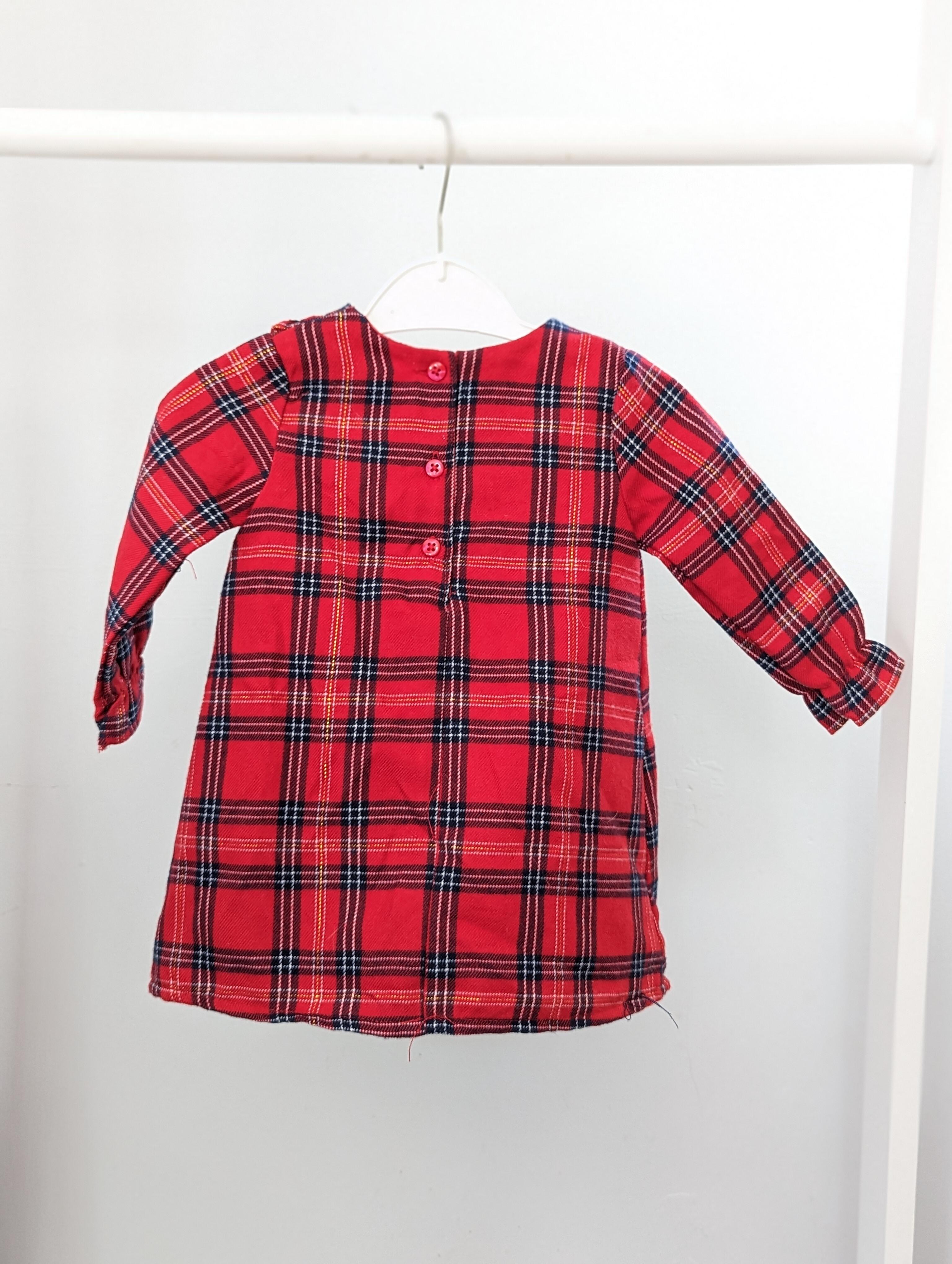 Primark 6 9 Months Red Tartan Dress New