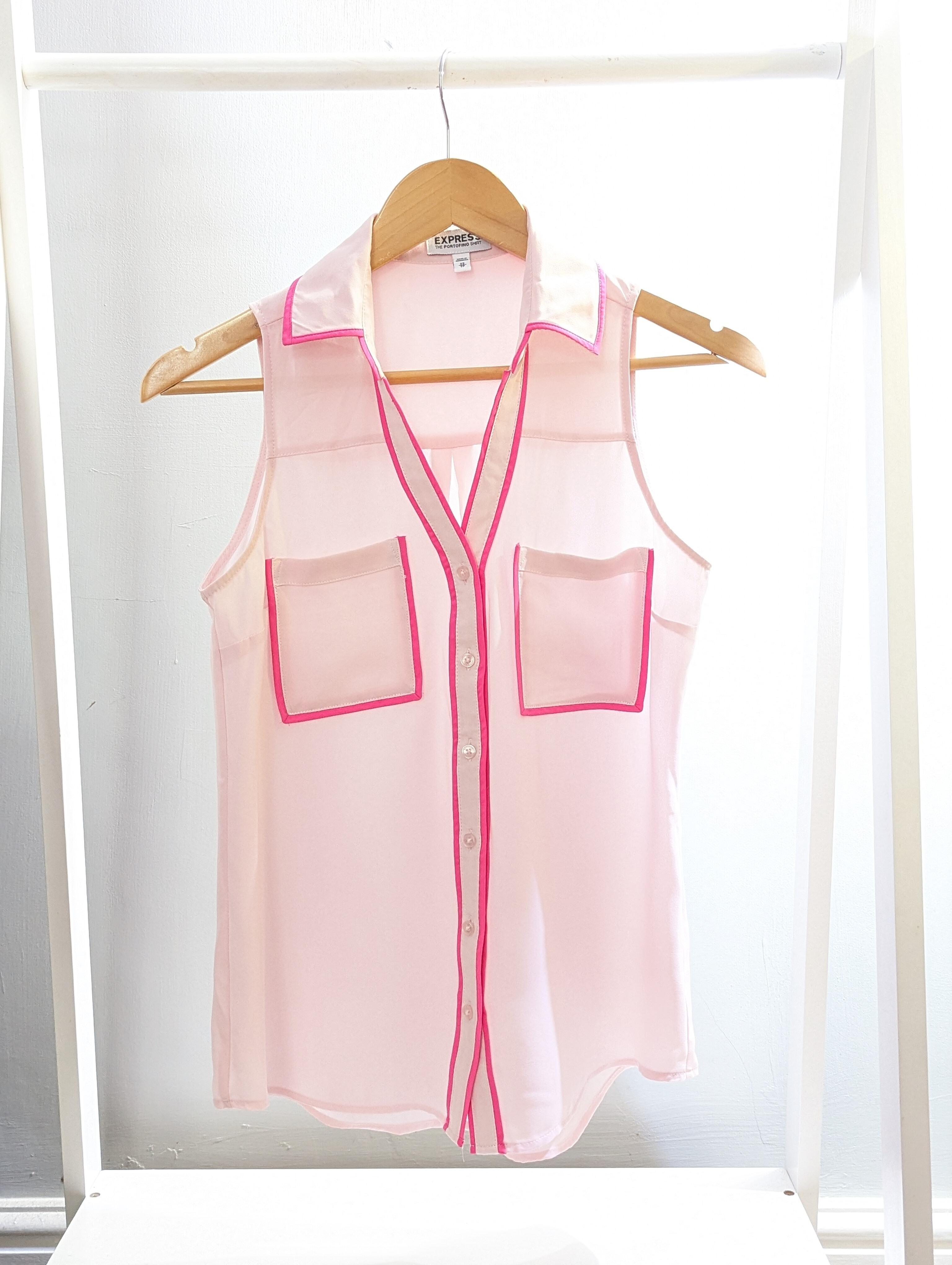 Express Ladies UK Size 10 Pink Blouse