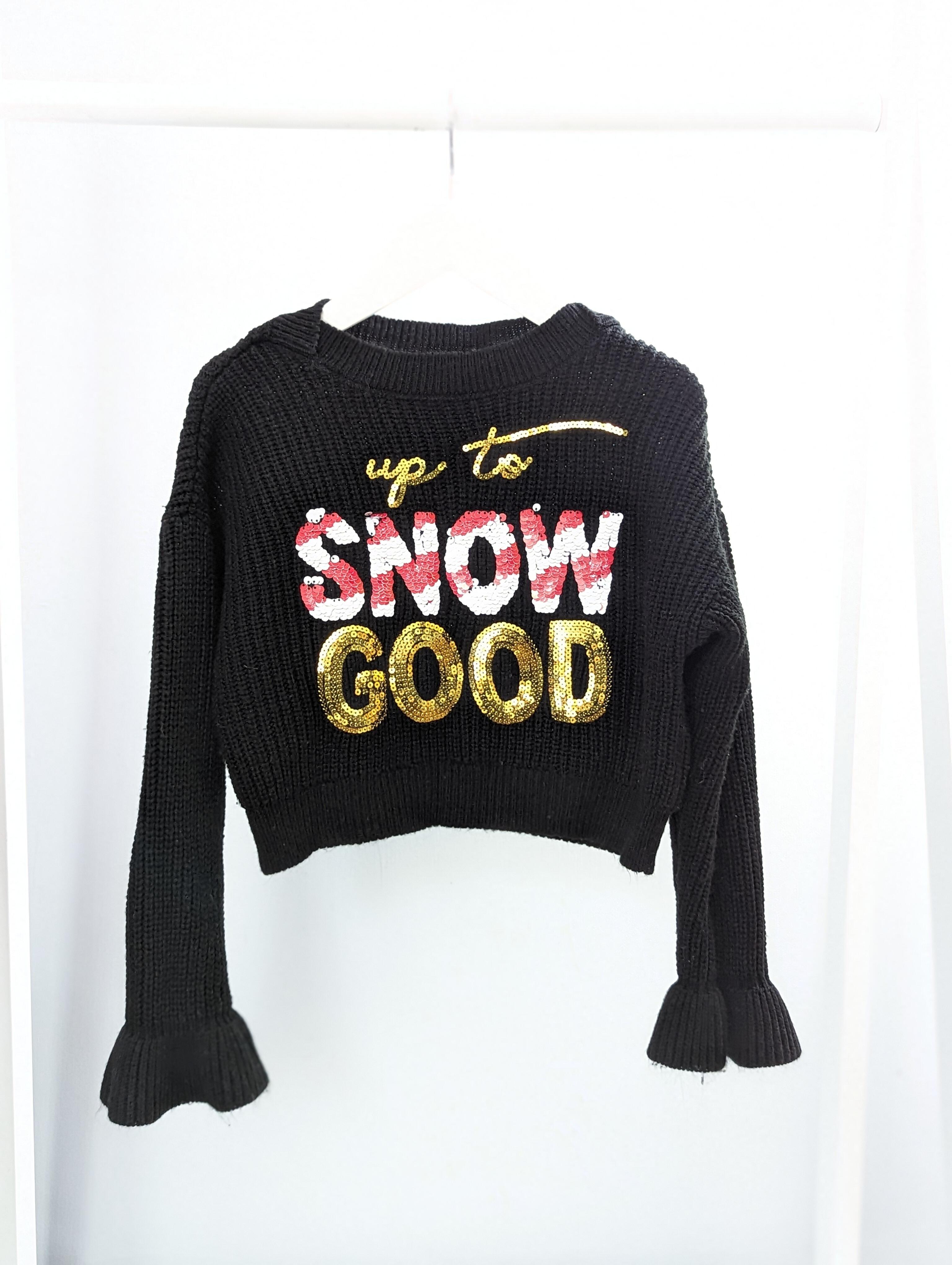 Girls cropped sales christmas jumper