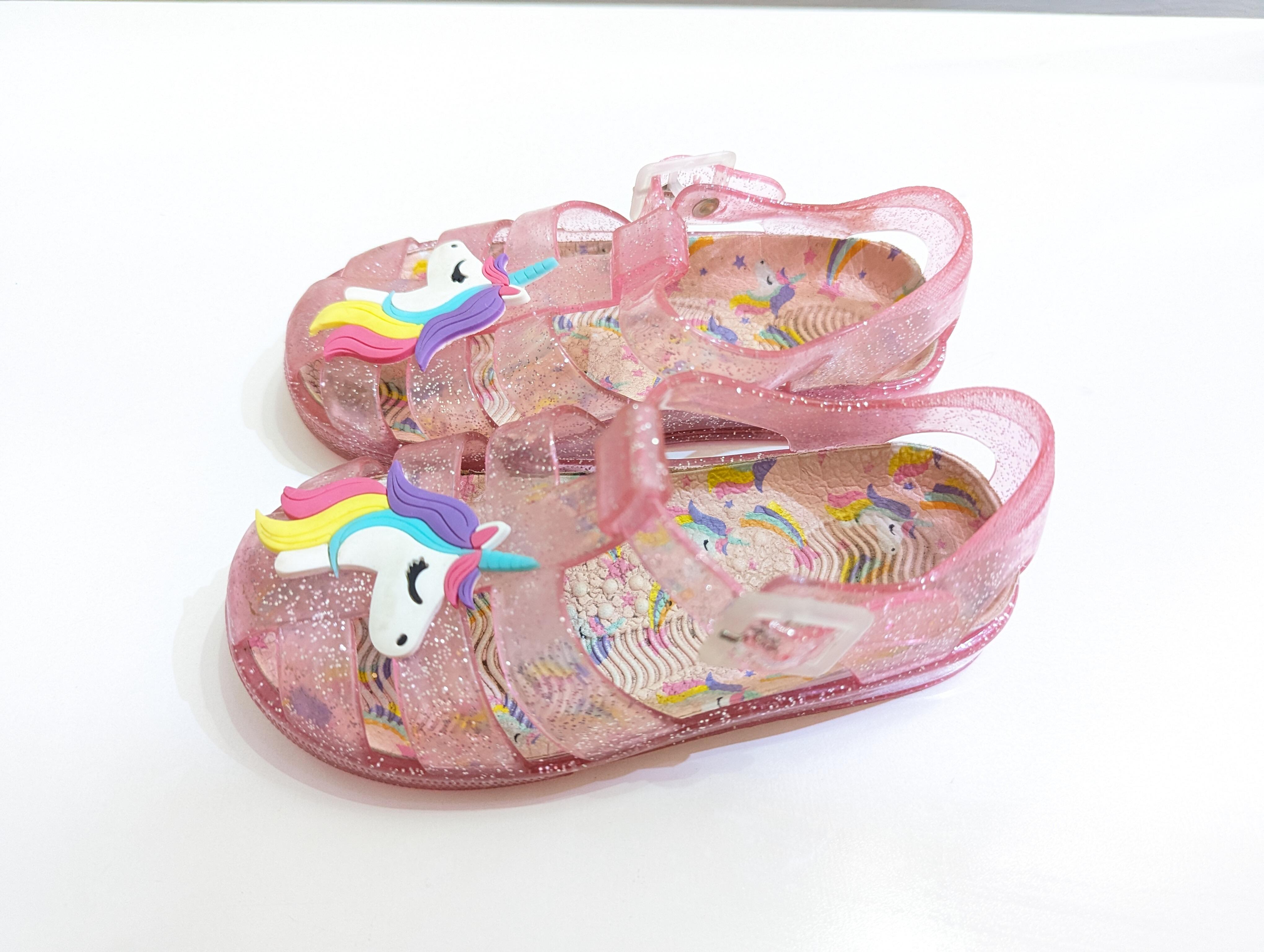 Infant Size 7 Unicorn Jelly Shoes
