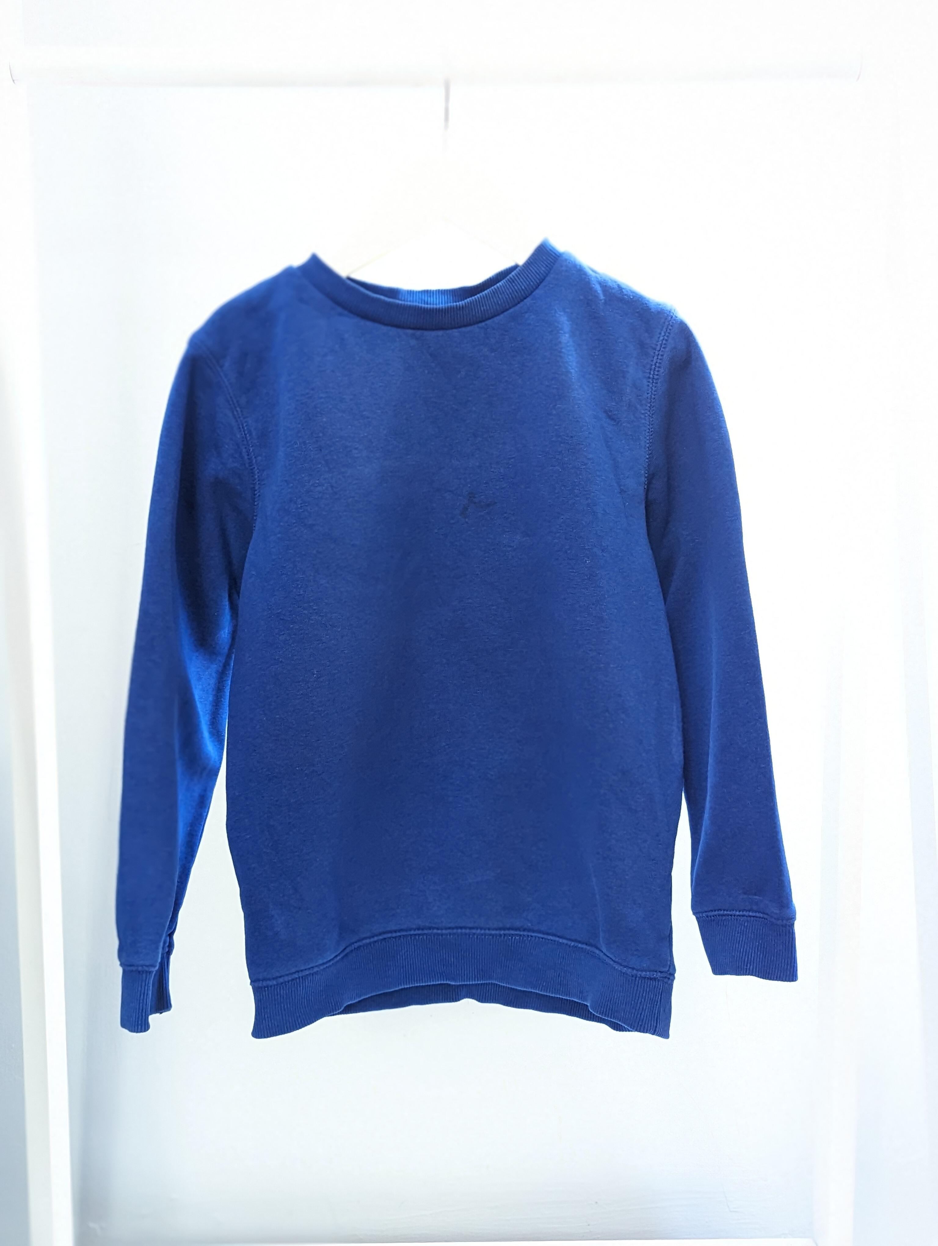 Royal blue round online neck school jumper