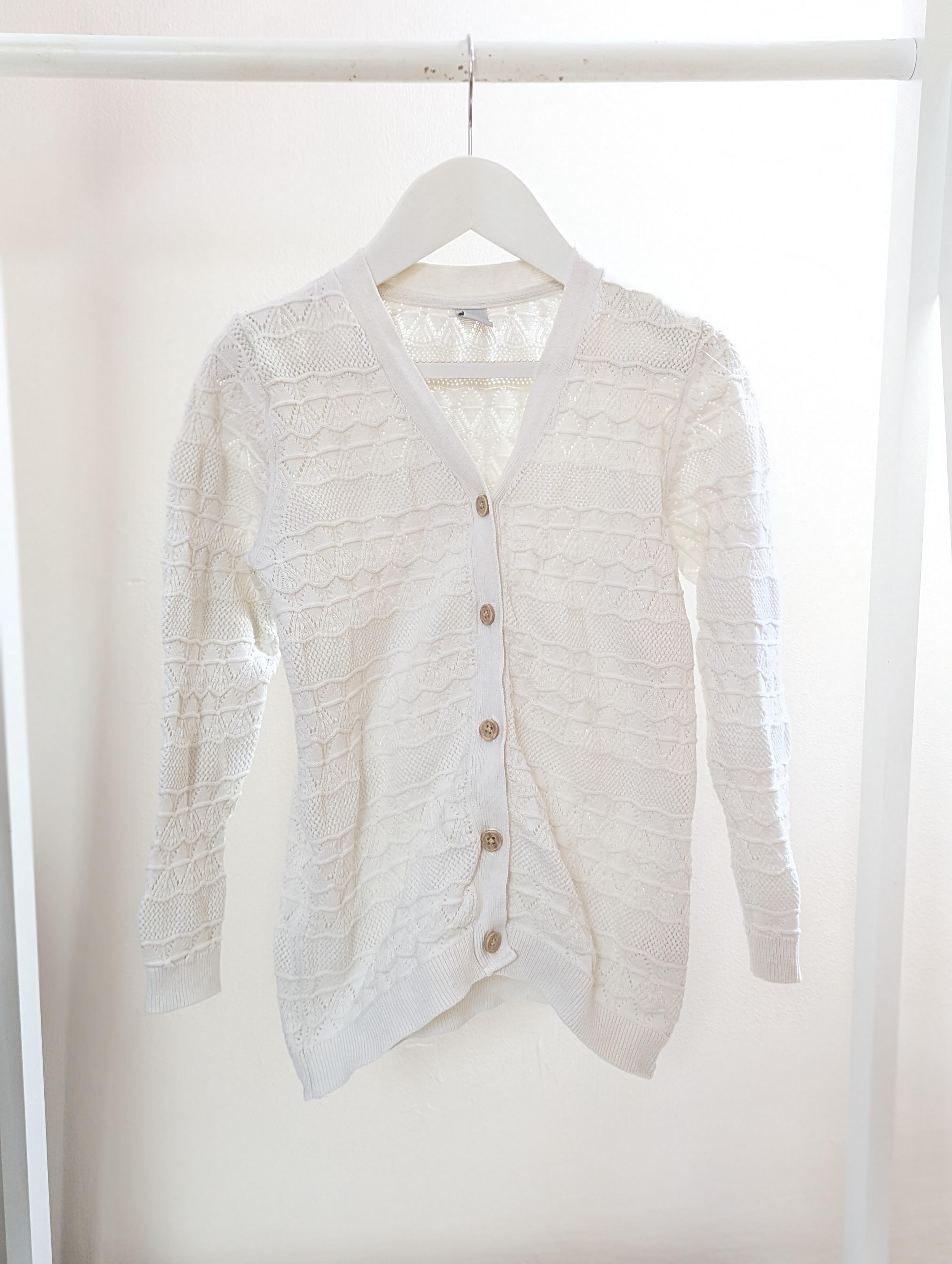 TU 7 Years Cream Crochet Cardigan