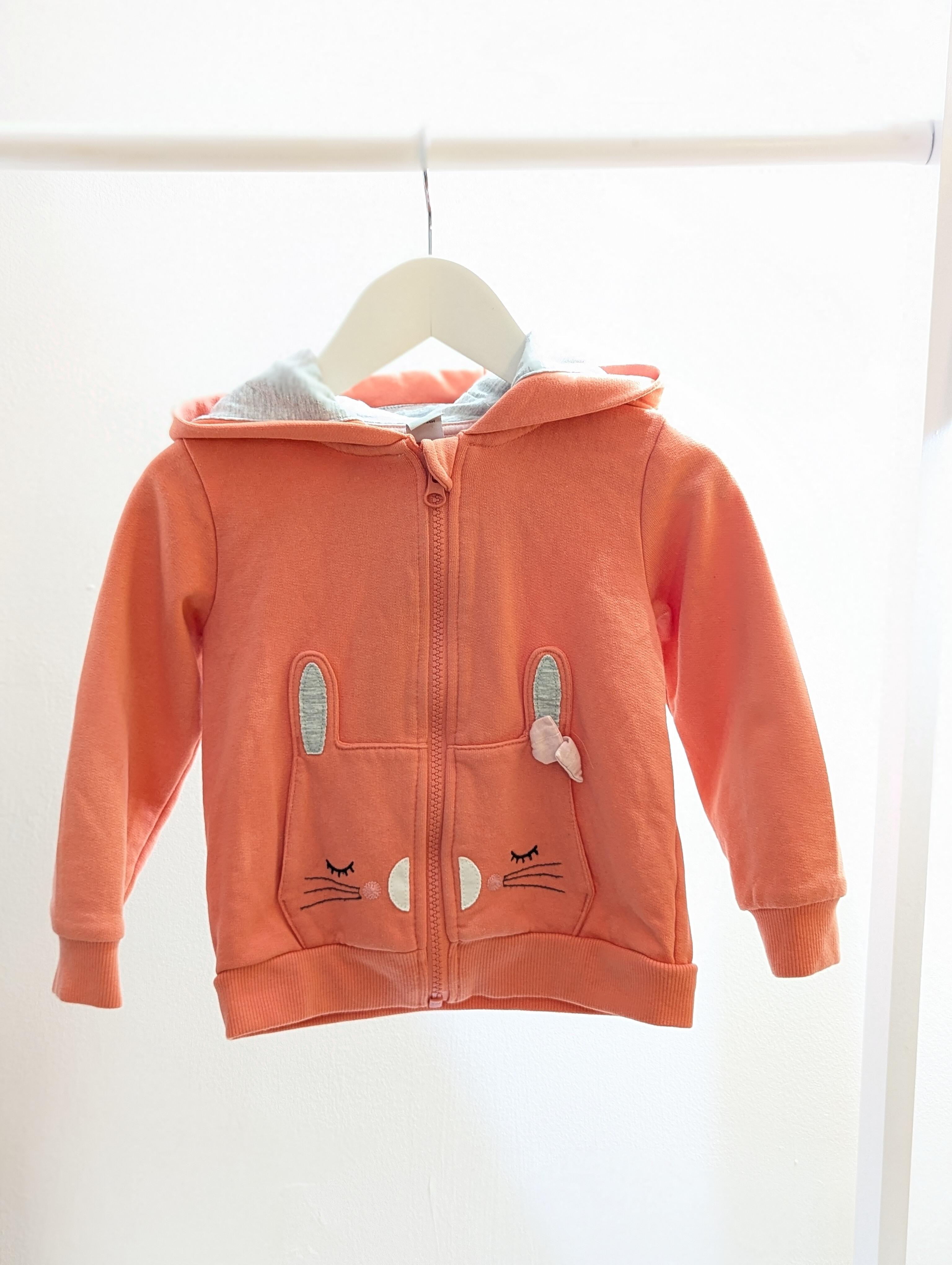 TU 18 24 Months Orange Rabbit Hoodie