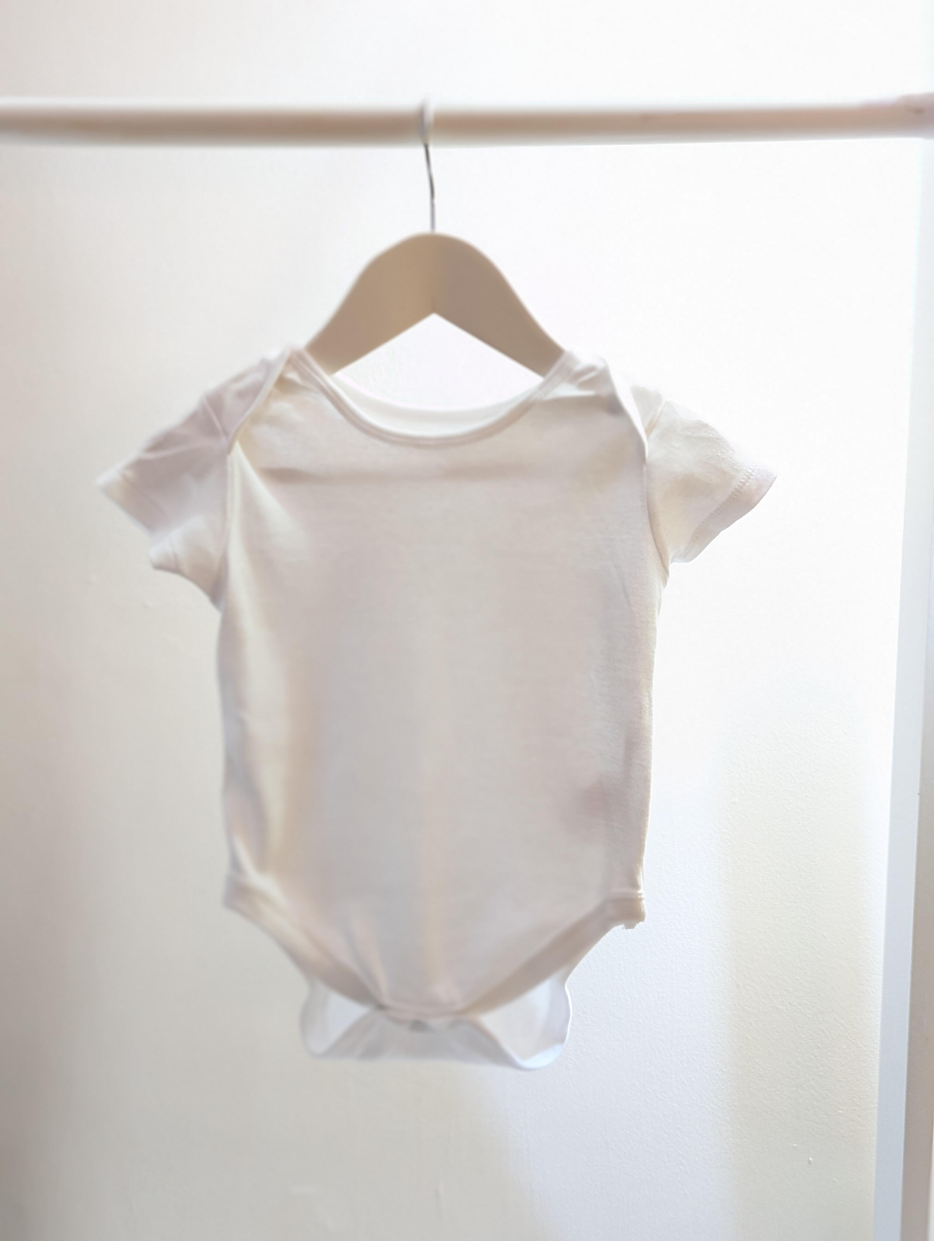 12 18 Months Plain White Bodysuit