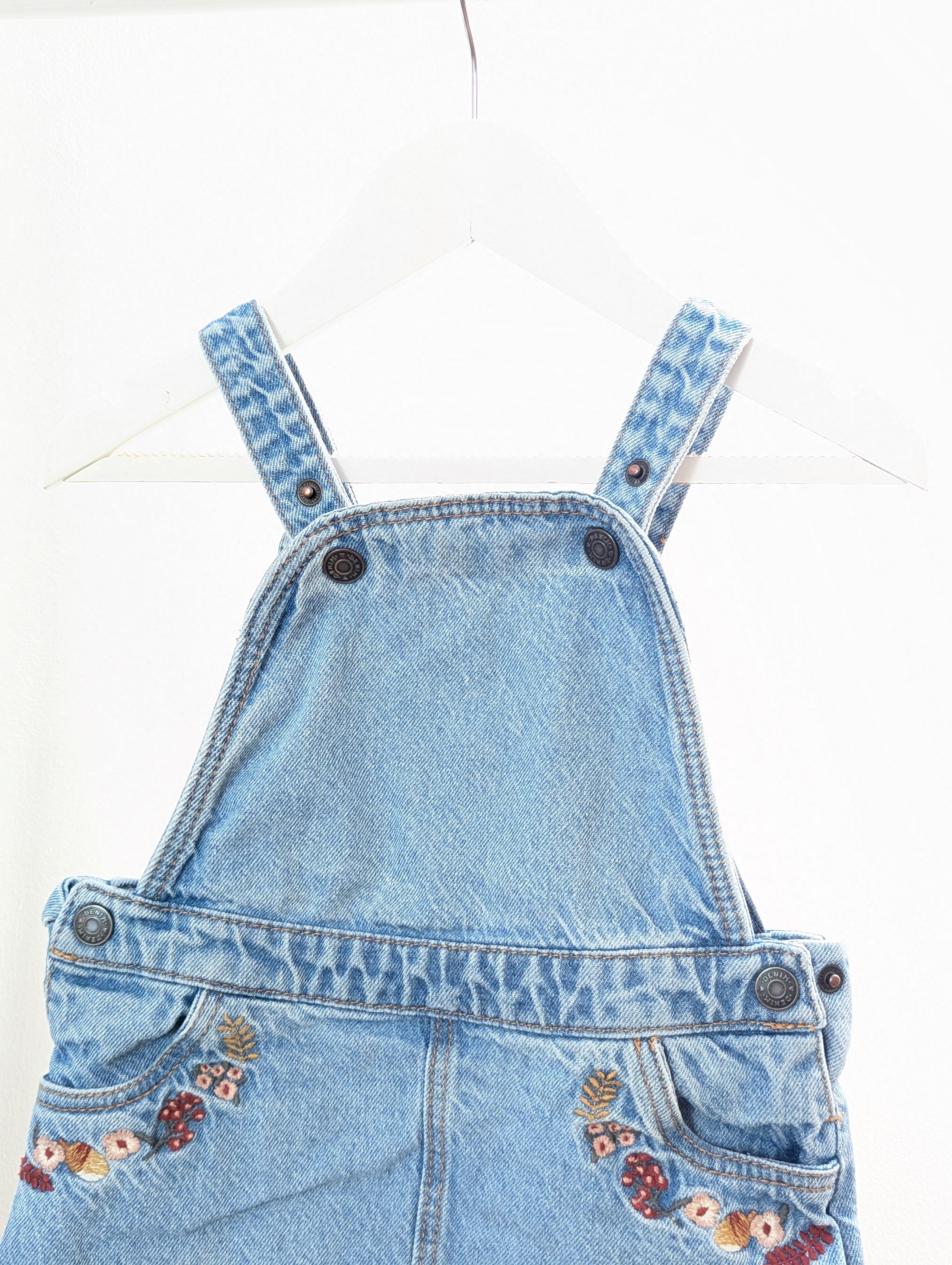 TU 2-3 Years Embroidered Dungaree Dress TU 2-3 Years Embroidered Dungaree Dress