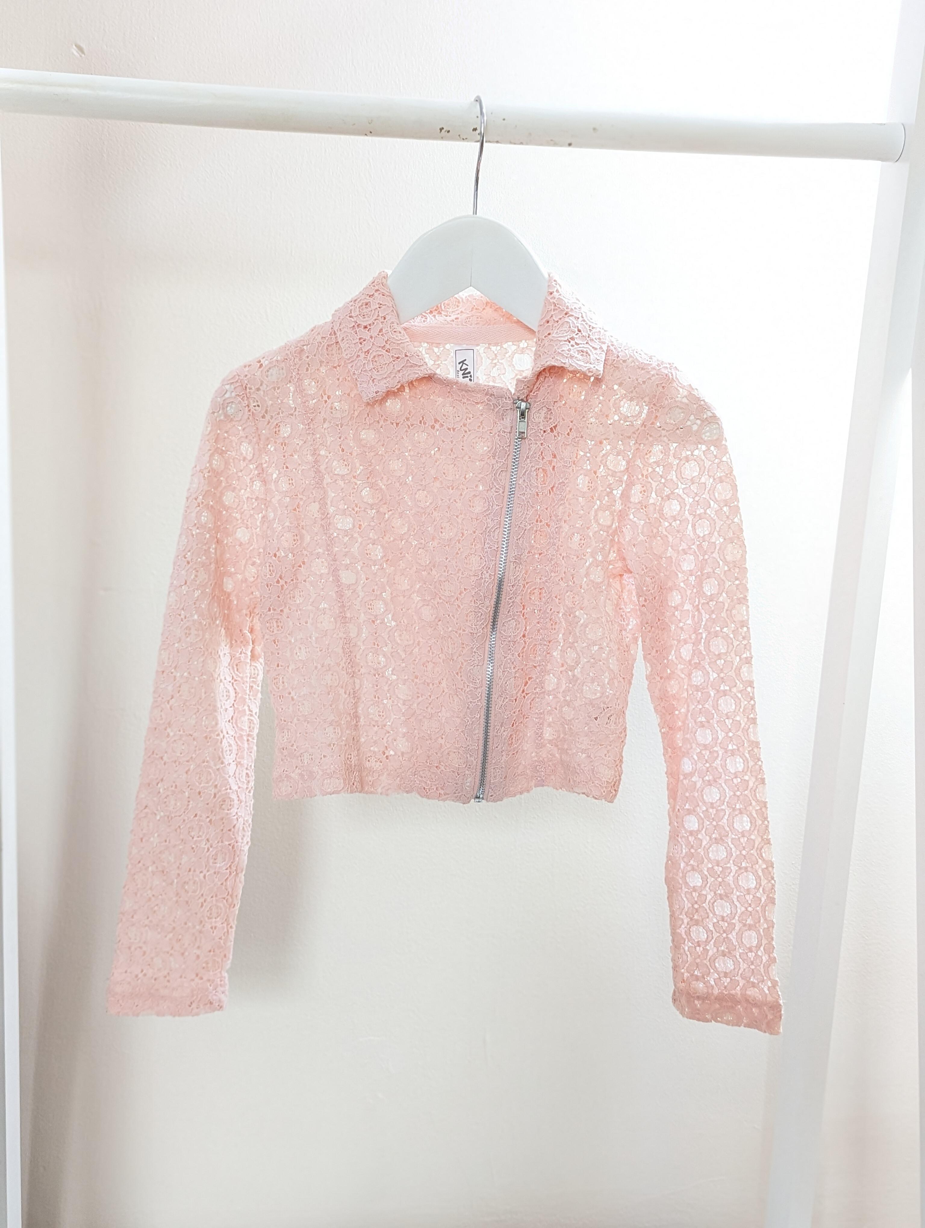 Light pink clearance lace cardigan