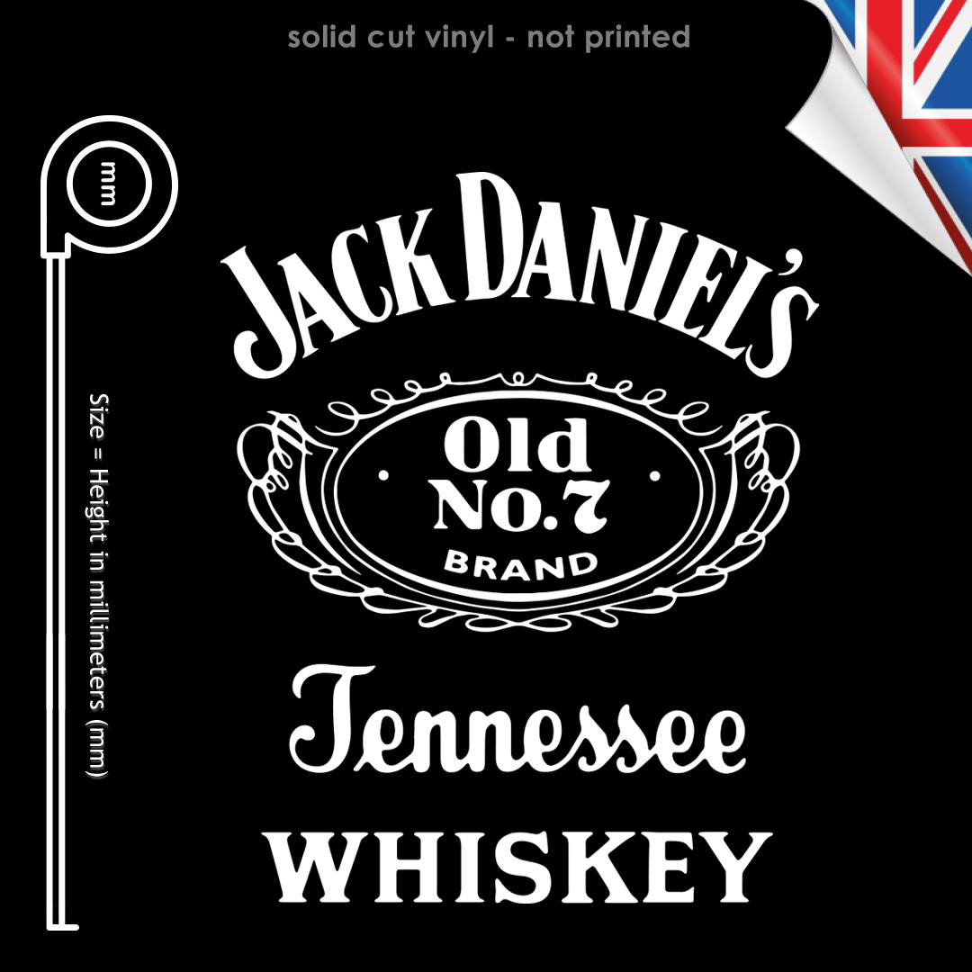 Passion Stickers - Drink Decals - Jack Daniel's Whiskey Logo Decals Alcohol