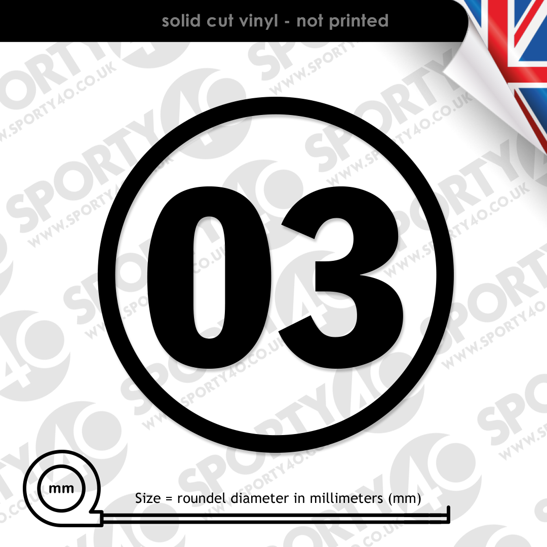 Sticker motorbike numbers speed border