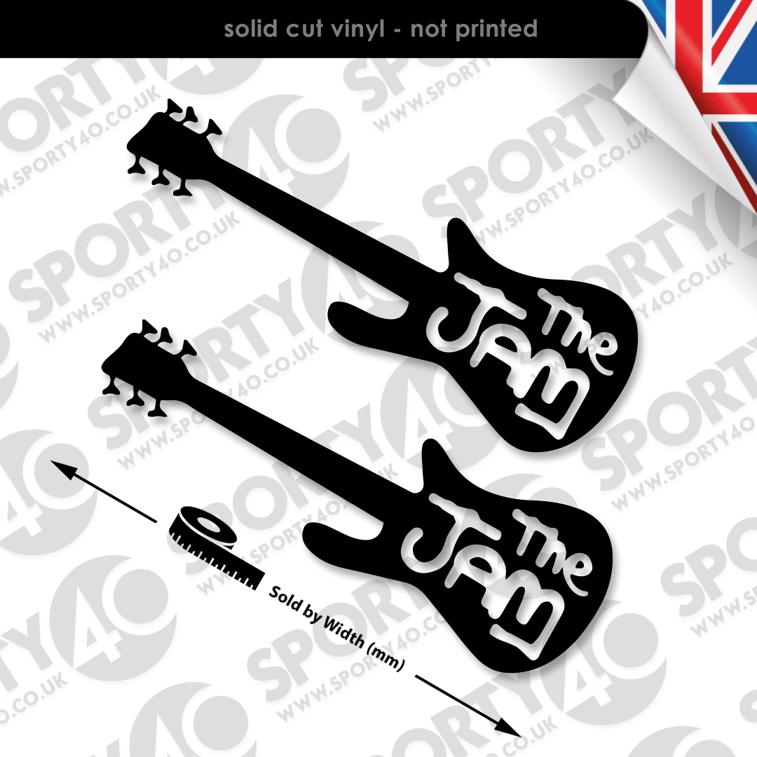 The Jam Guitar Vinyl Decal Sticker