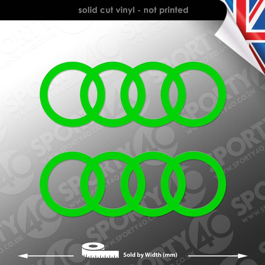 Audi Ringe Vectorized Audi Solid Rings Vinyl Decal Sticker
