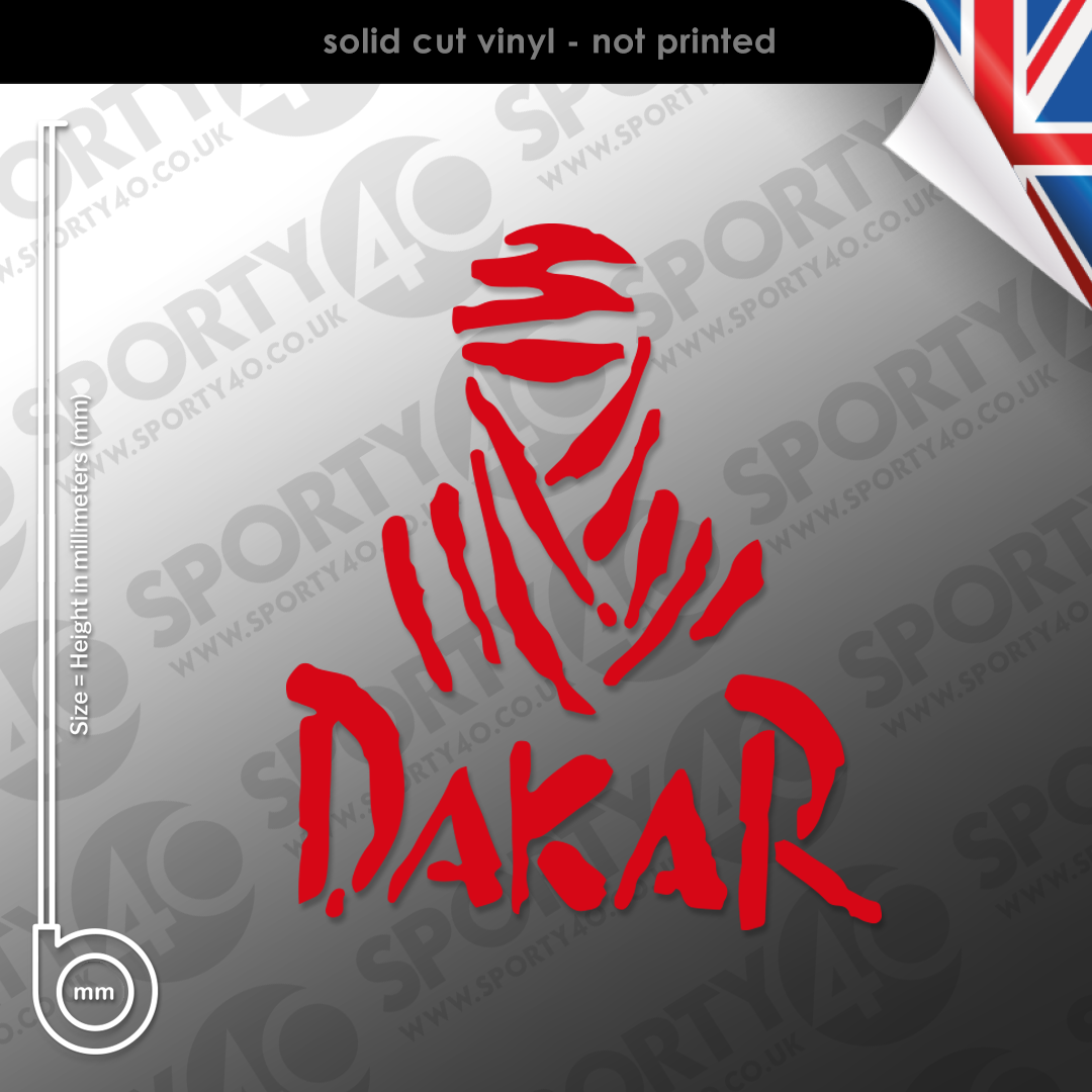 PARIS DAKAR sticker logo en découpe (R281)