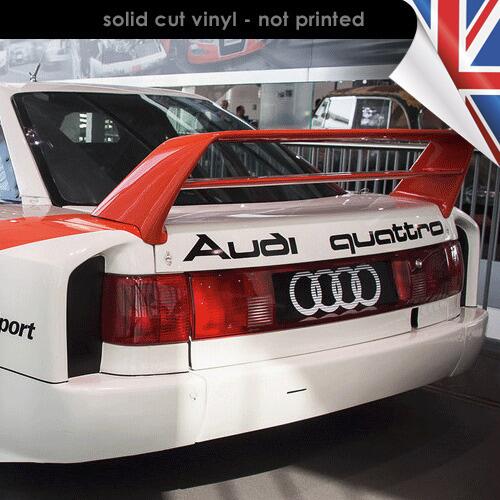 2 x Audi Quattro Solid Vinyl Decals