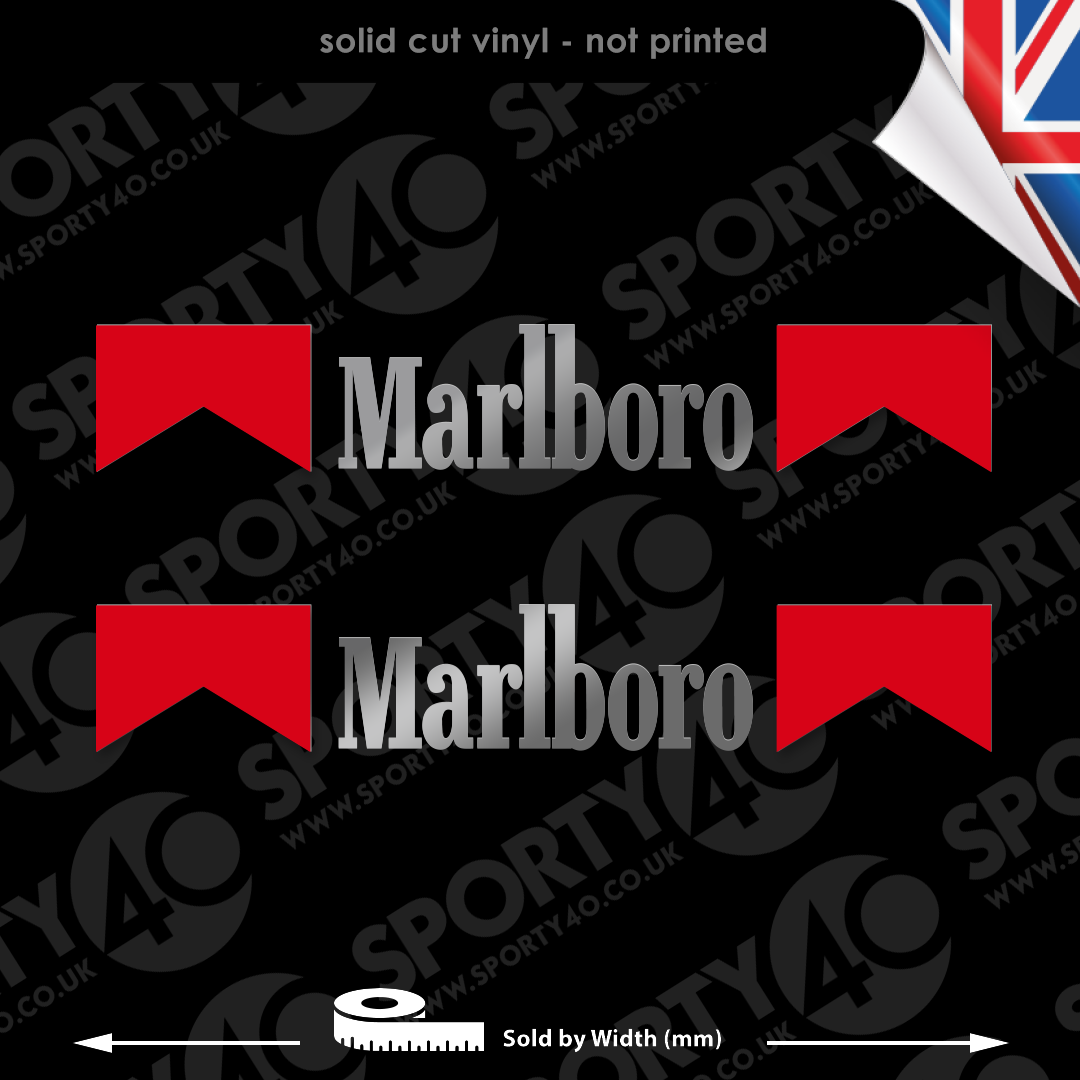Malbrow Racing Sticker Marlboro Racing Double Vinyl Decal Sticker