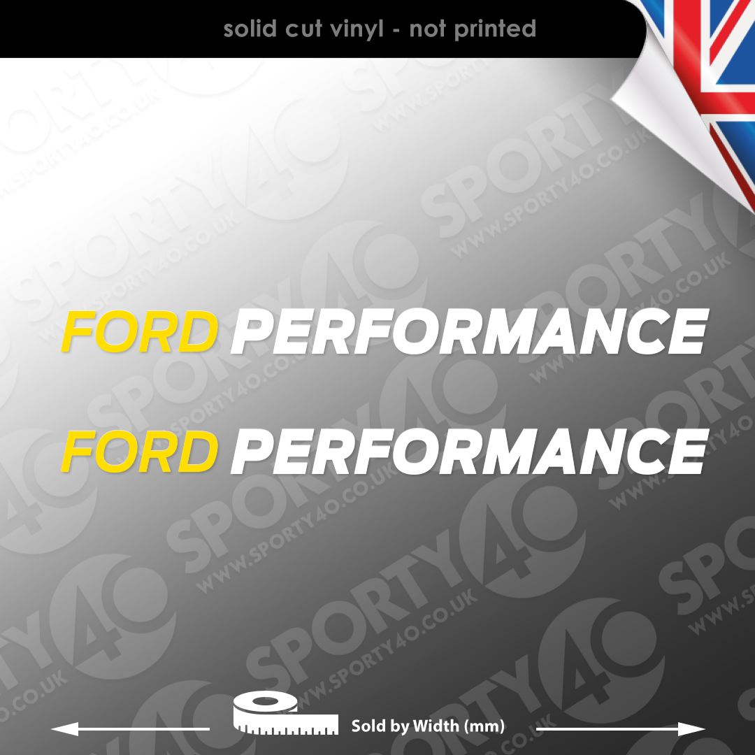Ford Performance Vehicles Block Lettering Ford Performance Vinyl Decal Sticker