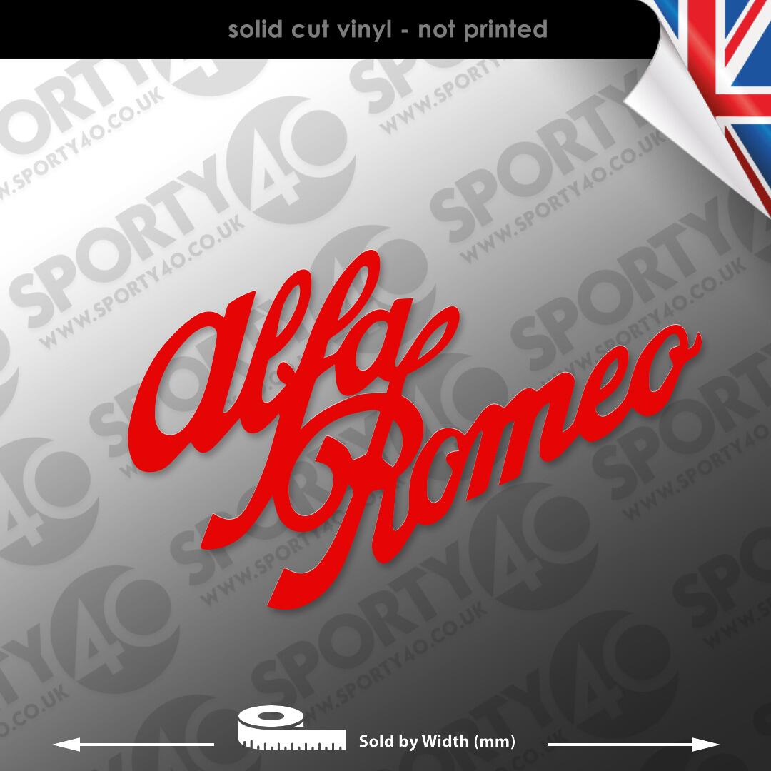 Vintage Alfa Romeo Vinyl Decal Sticker