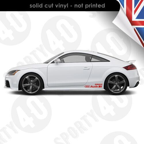 Audi Sport - 2 stickers autocollant blanc