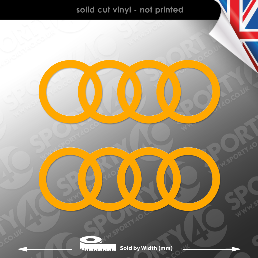 Audi Solid Rings Vinyl Decal Sticker