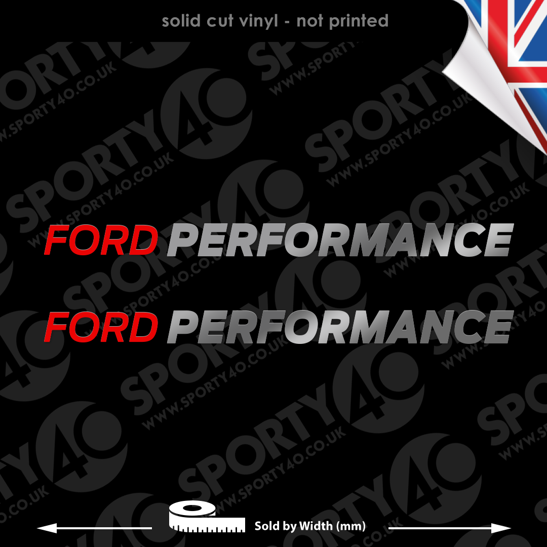 Ford Performance Vehicles Block Lettering Ford Performance Vinyl Decal Sticker