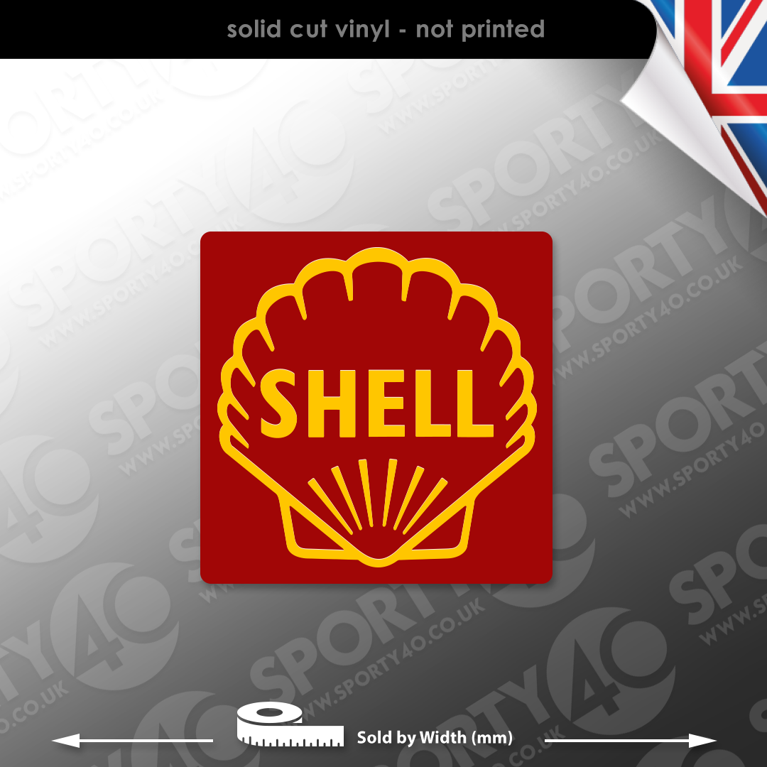 Shellron Sticker Shell Vintage Sauare Vinyl Decal Sticker