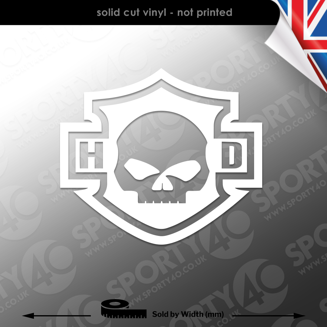 harley davidson skull decal