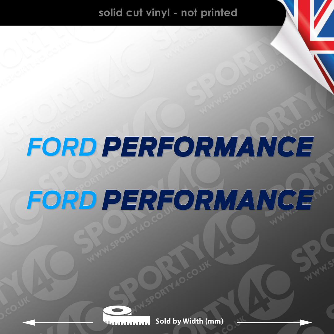 Ford Performance Vehicles Block Lettering Ford Performance Vinyl Decal Sticker