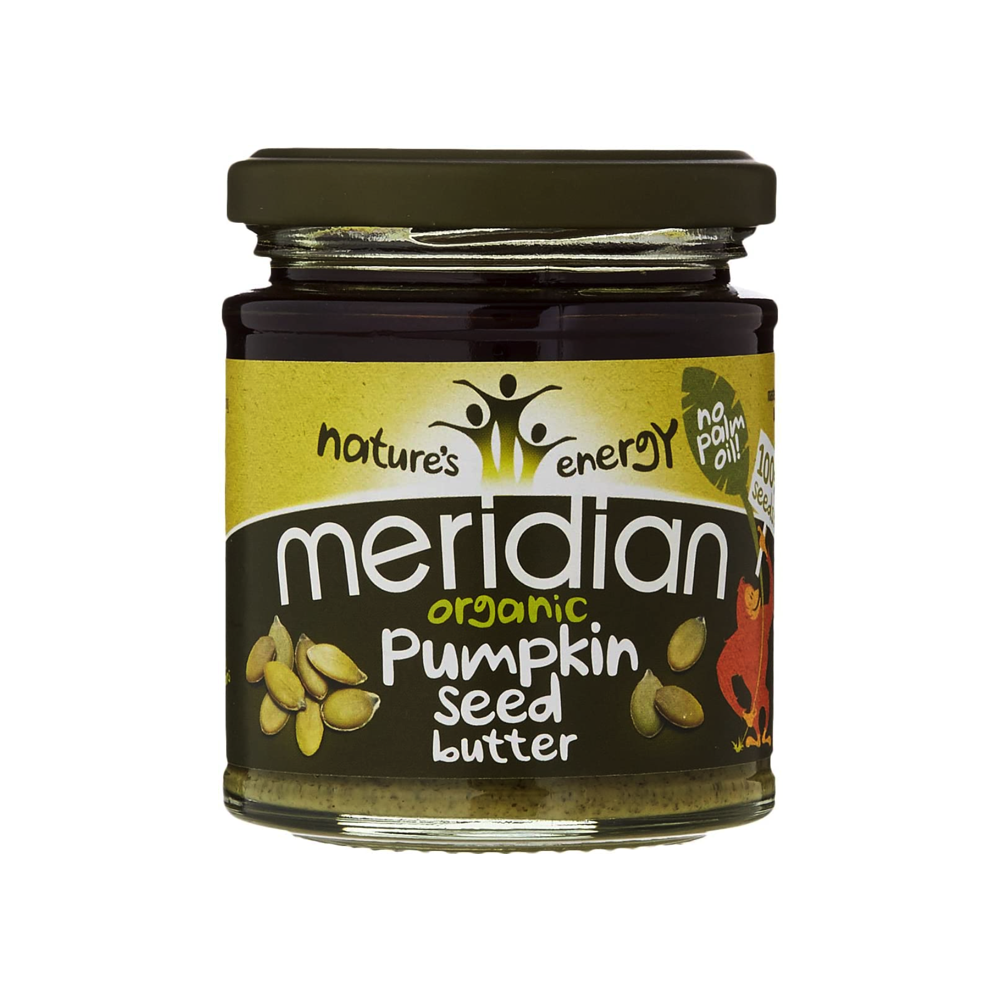 A jar of Meridian Organic Pumpkin Seed Butter