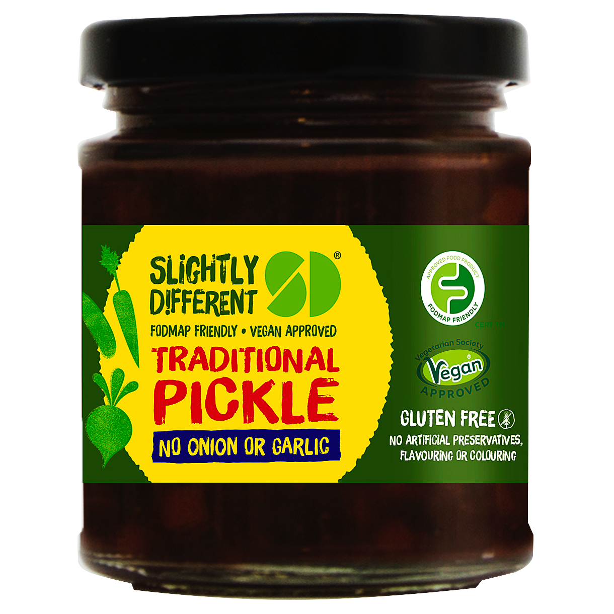 A jar of Slightly Different's Traditional Pickle