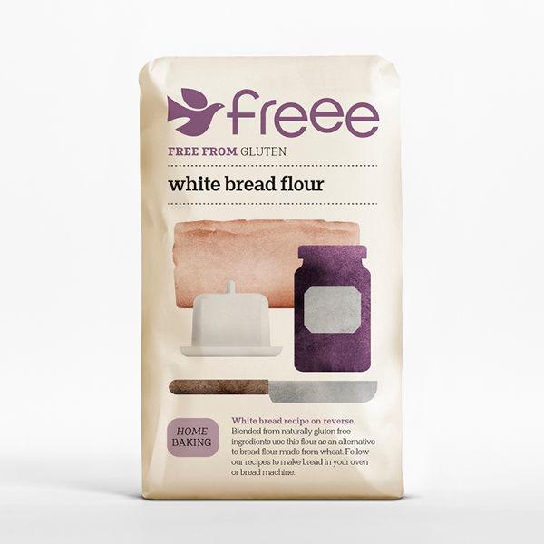 A bag of Doves Farm white bread flour