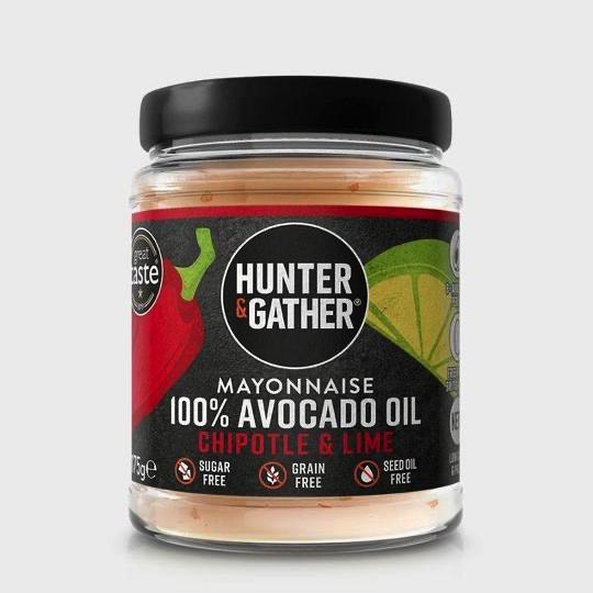 A jar of Hunter & Gather avocado oil chipotle & lime mayonnaise