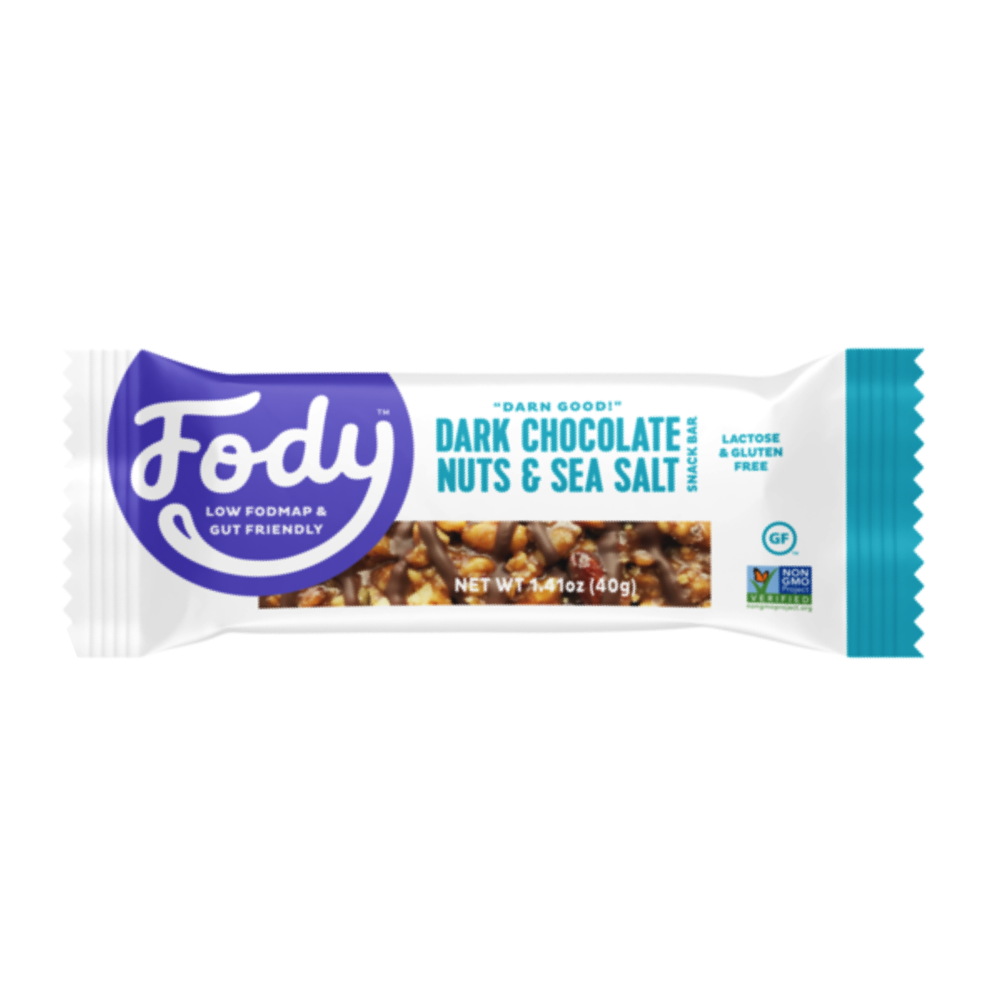 A box of Fody dark chocolate nuts & sea salt bars