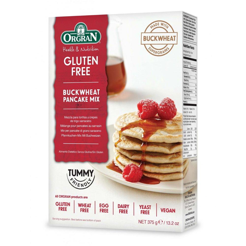A box of Orgran Buckwheat Pancake Mix
