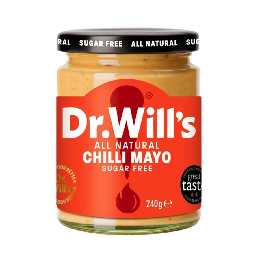 A jar of Dr Will's chilli mayo