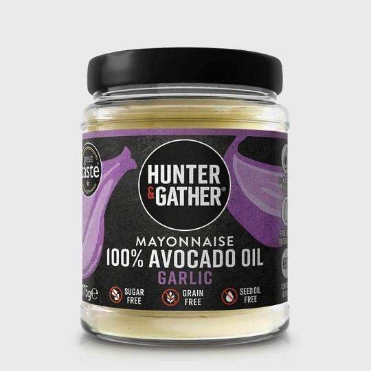A jar of Hunter & Gather avocado oil garlic mayonnaise