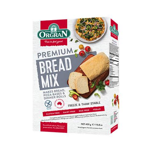 A packet of Orgran Premium Bread Mix