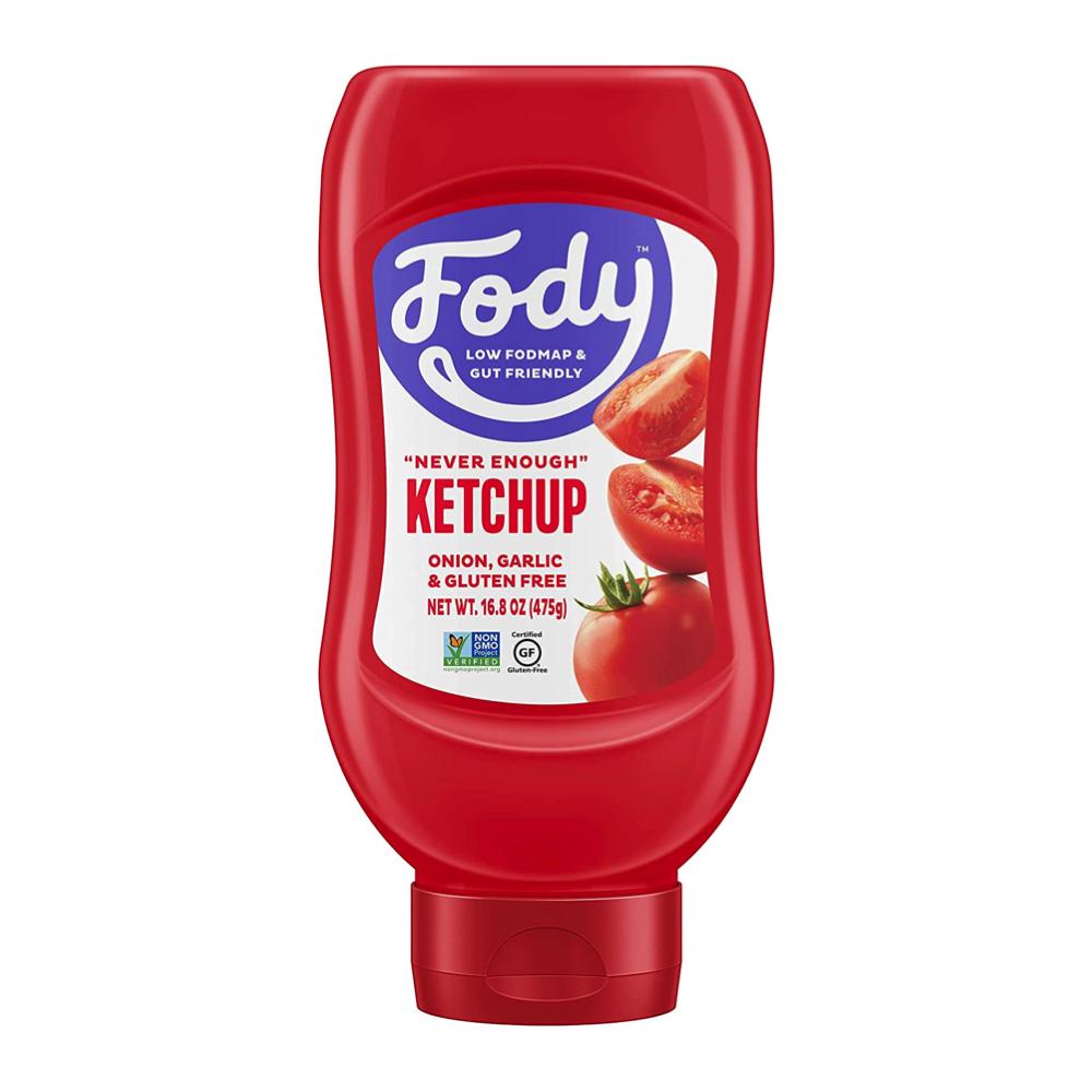 A bottle of Fody tomato ketchup