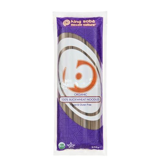 A packet of King Soba organic buckwheat noodles