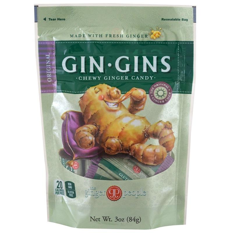 A packet of The Ginger People GinGins chewy ginger candy