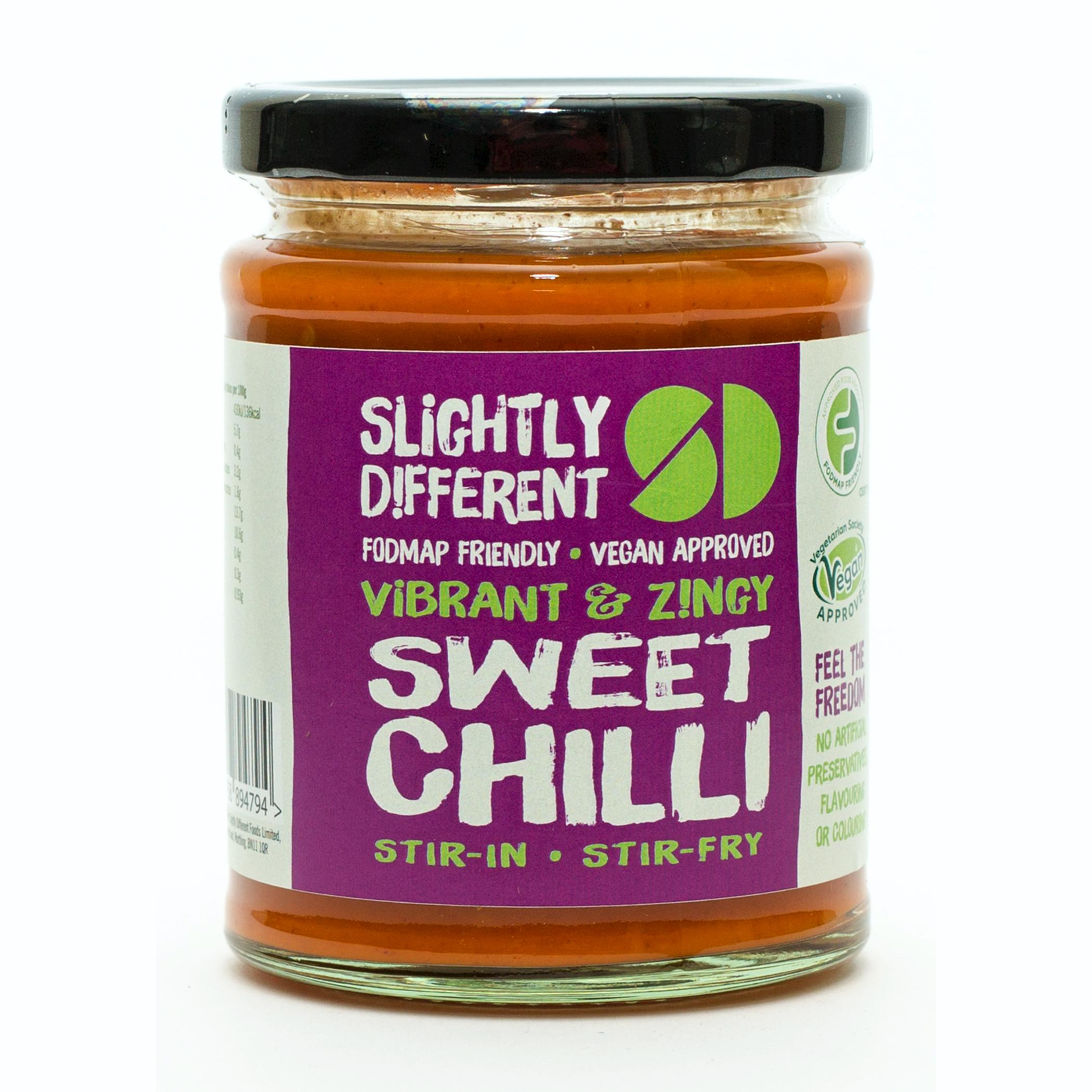 A jar of Slightly Different's Sweet Chilli Sauce