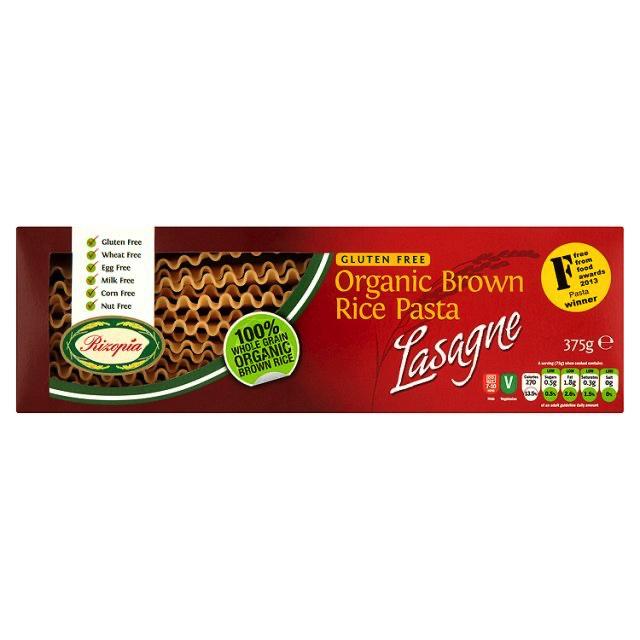 A bag of Rizopia Organic Brown Rice Lasagne