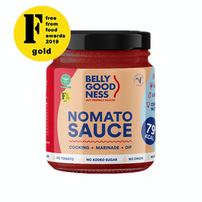 A jar of Bellygoodness Nomato sauce