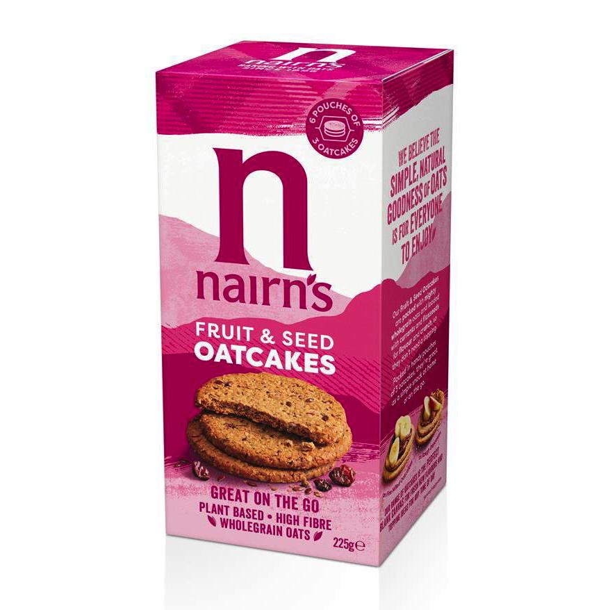 A box of Nairns On the Go Fruit & Seed Oatcakes