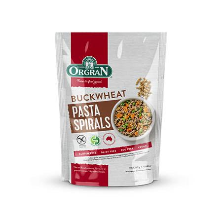 A packet of Orgran Buckwheat Pasta Spirals