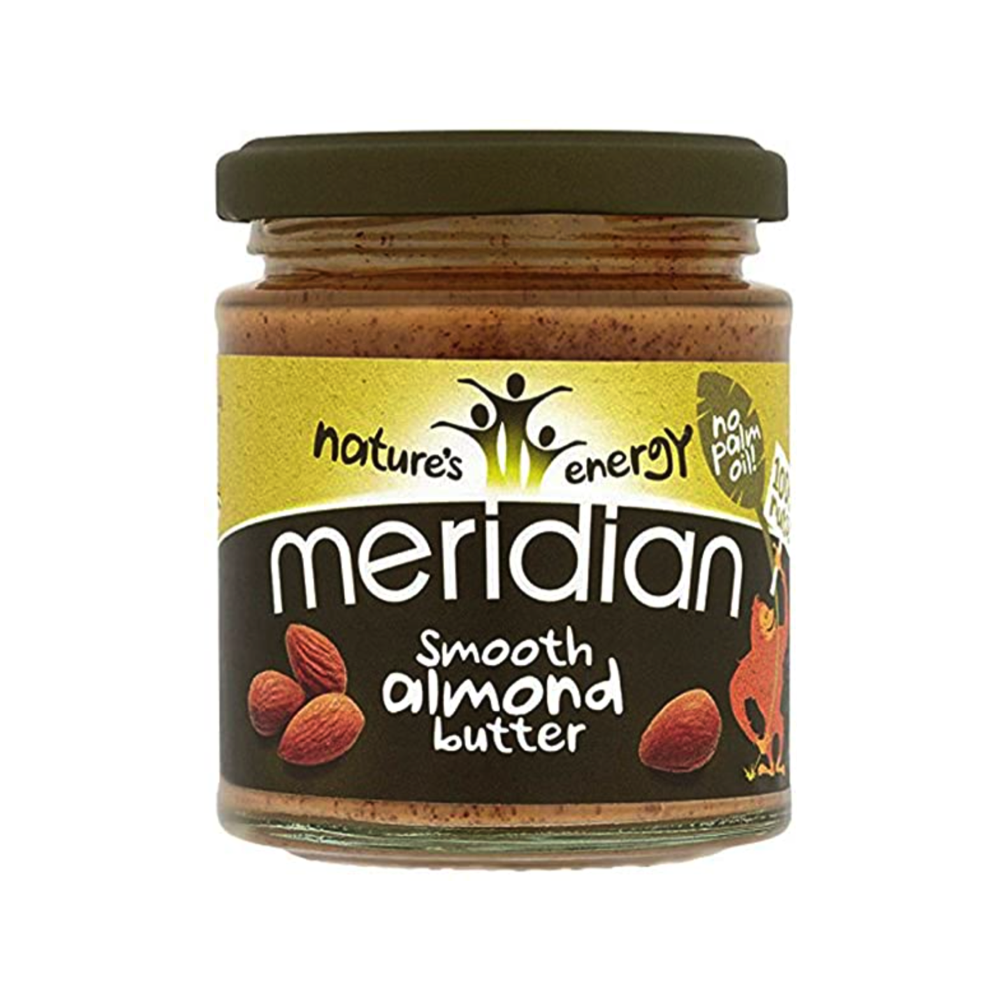 A jar of Meridian Organic Smooth Almond Butter