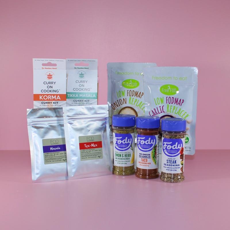 selection of herbs, spices and seasoning products