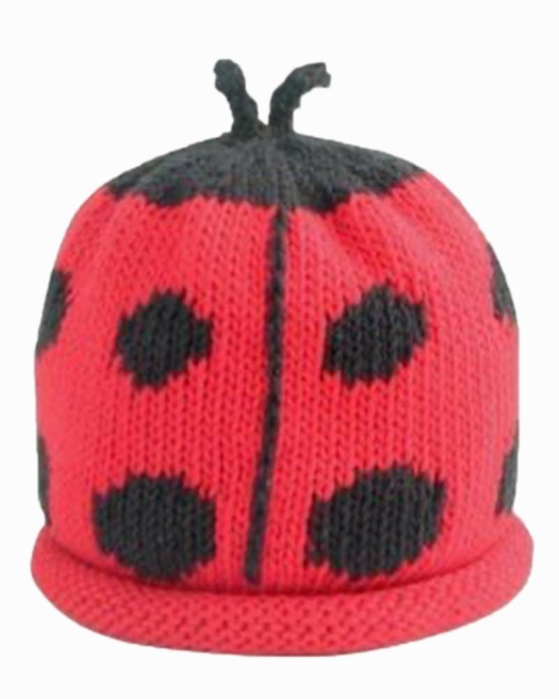 Merry Berries - Ladybird Knitted baby Hat-0-24mths-Cotton-3