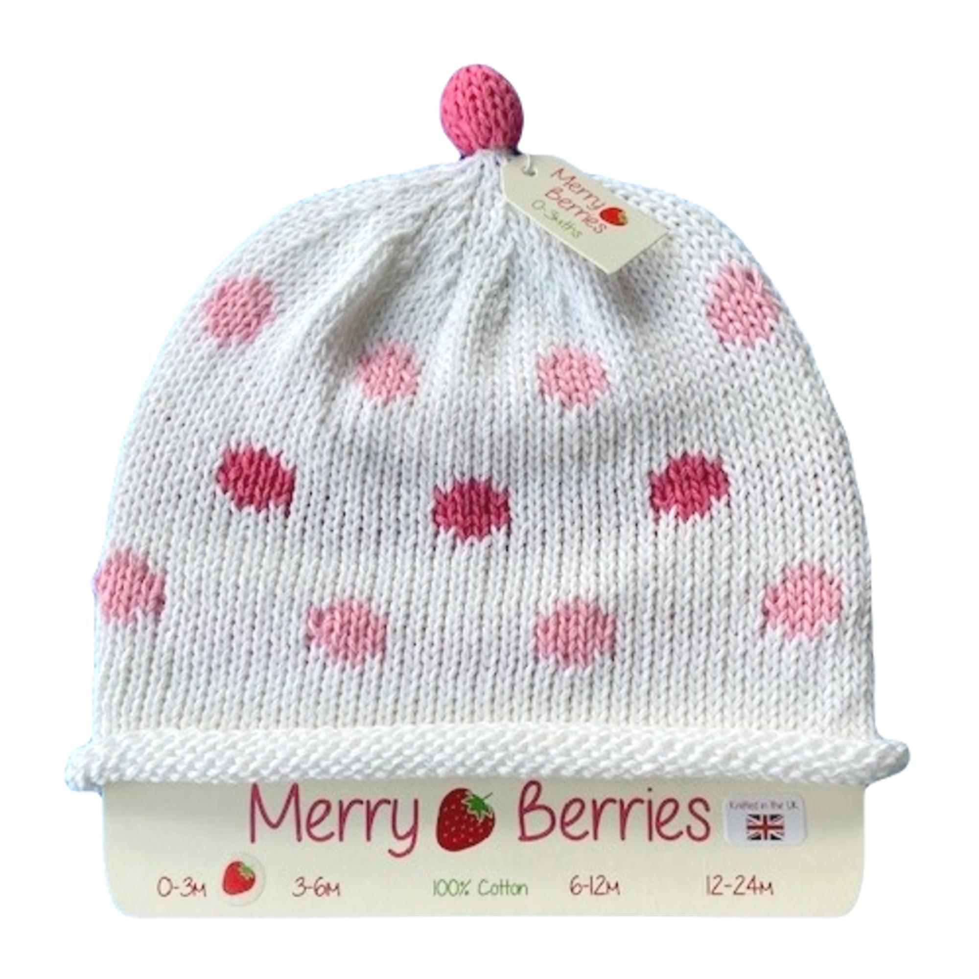 Merry Berries - Candyspot Knitted baby Hat-0-24mths-Cotton